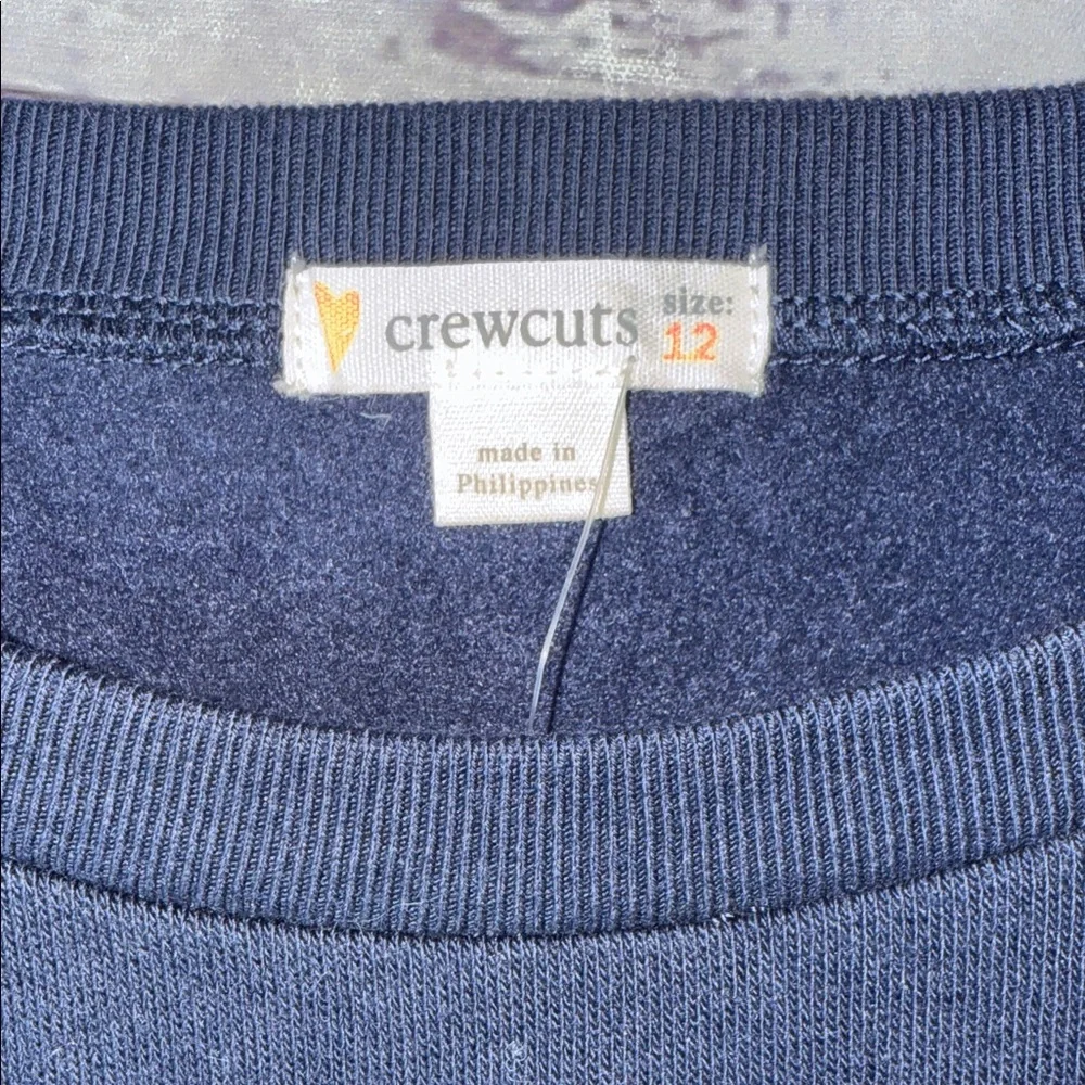 Crewcut Navy Blue Ruffle Sweatshirt Size 12